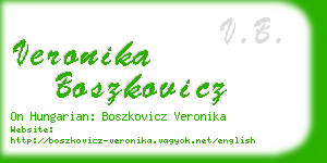 veronika boszkovicz business card